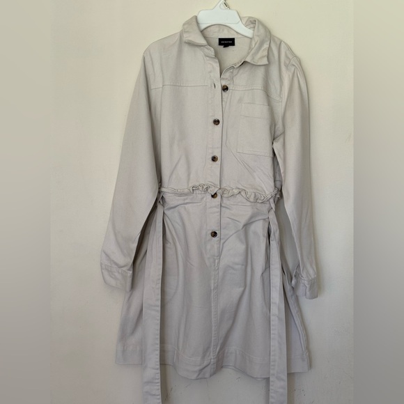 Who What Wear Women’s Long Sleeve Dress Size Large Color Cream - Picture 5 of 13